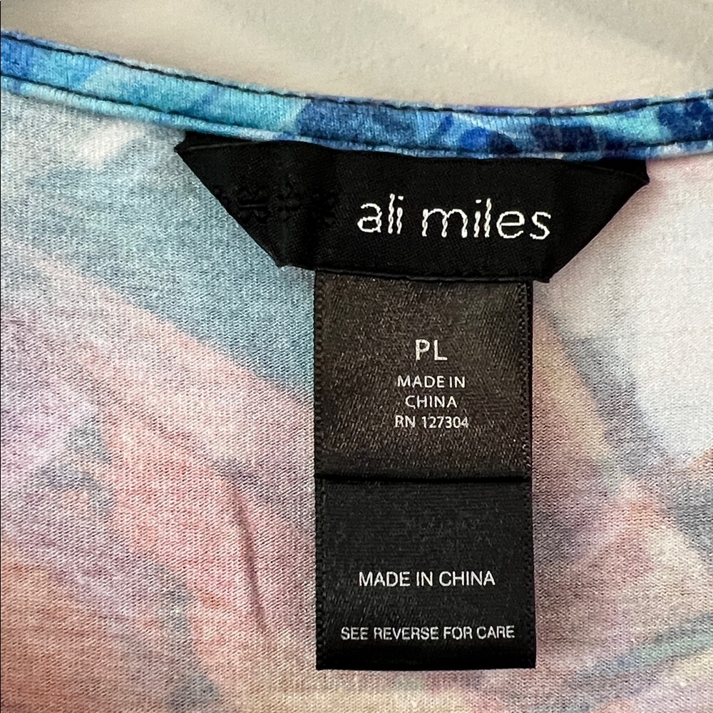 Ali Miles‎ - petite large, abstract 3/4 length blouse - Picture 4 of 8